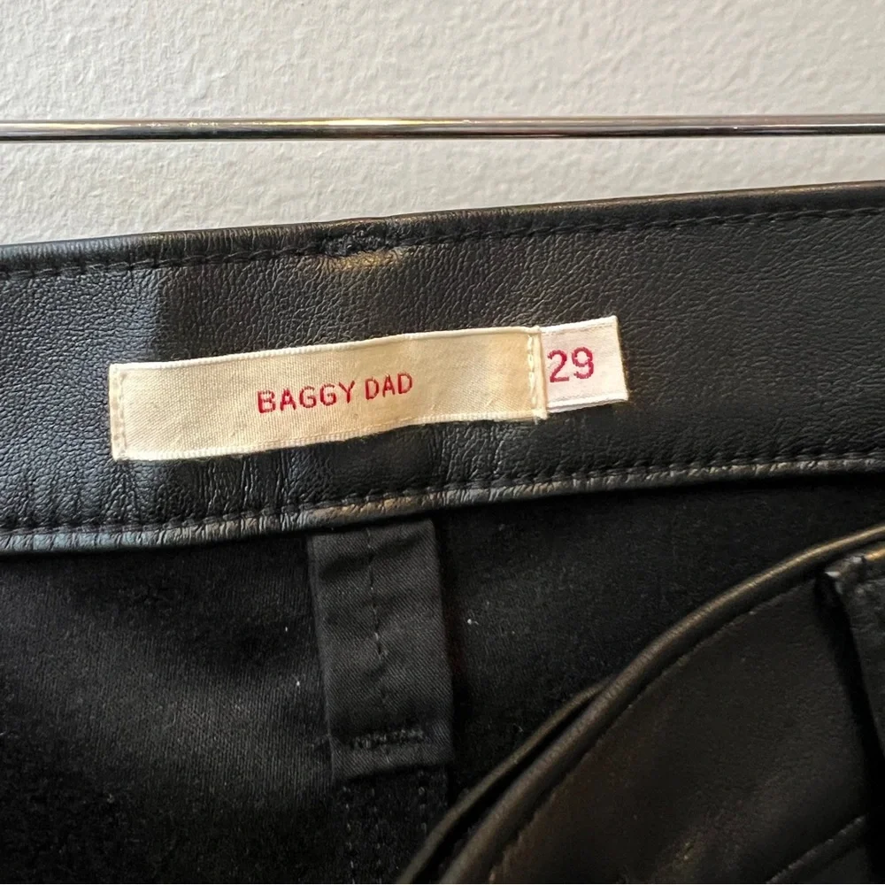 Levi’s FAUX LEATHER BAGGY DAD WOMEN'S PANTS - Picture 9 of 15